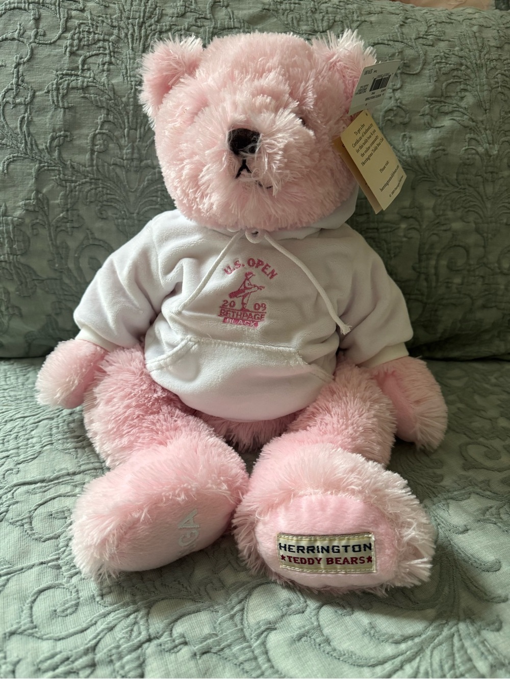 Herrington limited edition NWT US OPEN BETHPAGE BLACK 2009 Pink Plush Teddy Bear